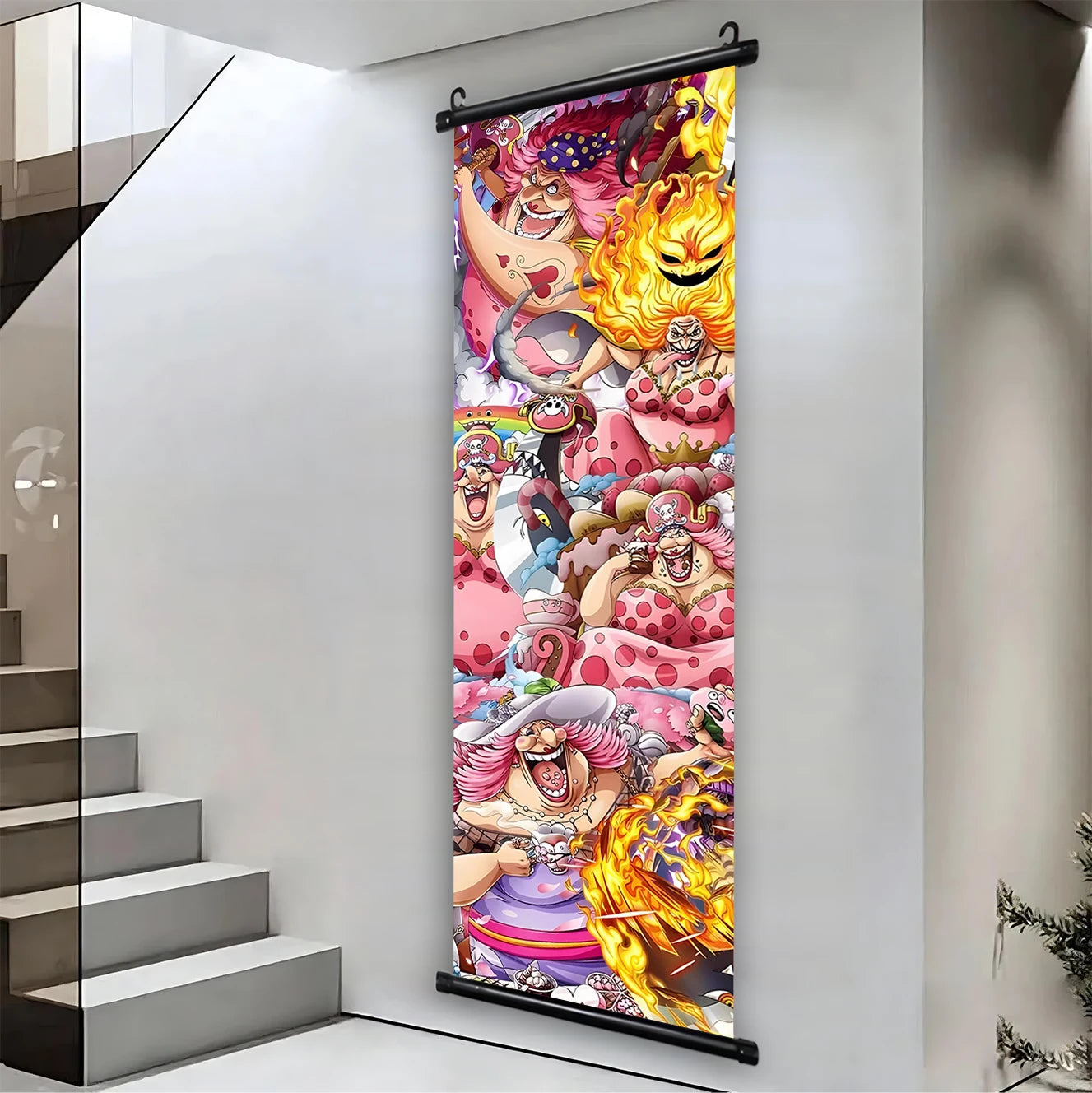One Piece Big Mama Canvas Poster Anime Hanging Scroll Home Decor