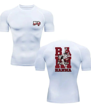Baki Style Compression Shirt - Men's Fitness Anime Rash Guard