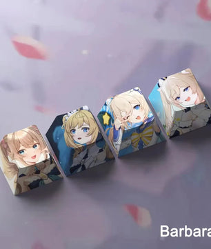 Genshin Impact Barbara Keycaps 4pc Sublimation R4 Cherry Profile