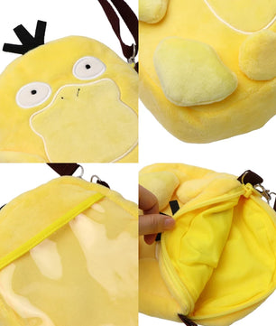 Pokemon Psyduck Plush Shoulder Bag – 20cm Soft Plush Anime Bag