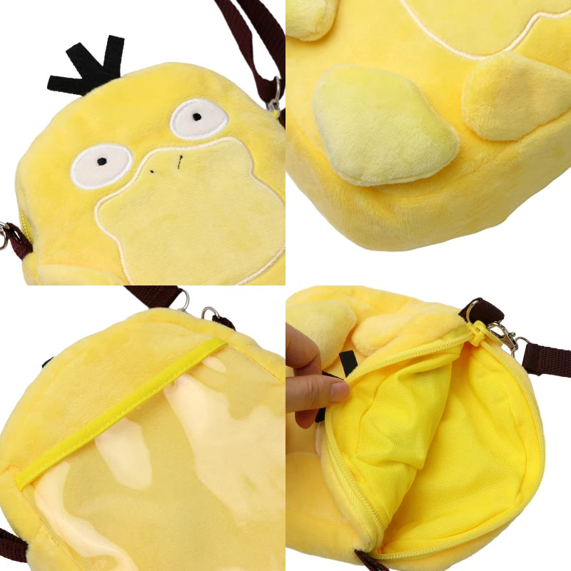 Pokemon Psyduck Plush Shoulder Bag – 20cm Soft Plush Anime Bag