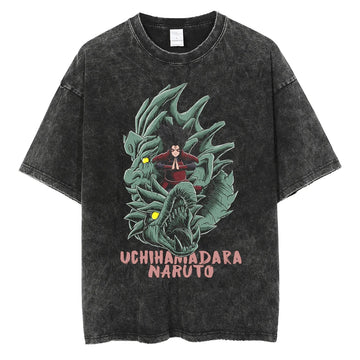 Naruto Madara Shirt Oversized Anime Graphic Cotton Shirt