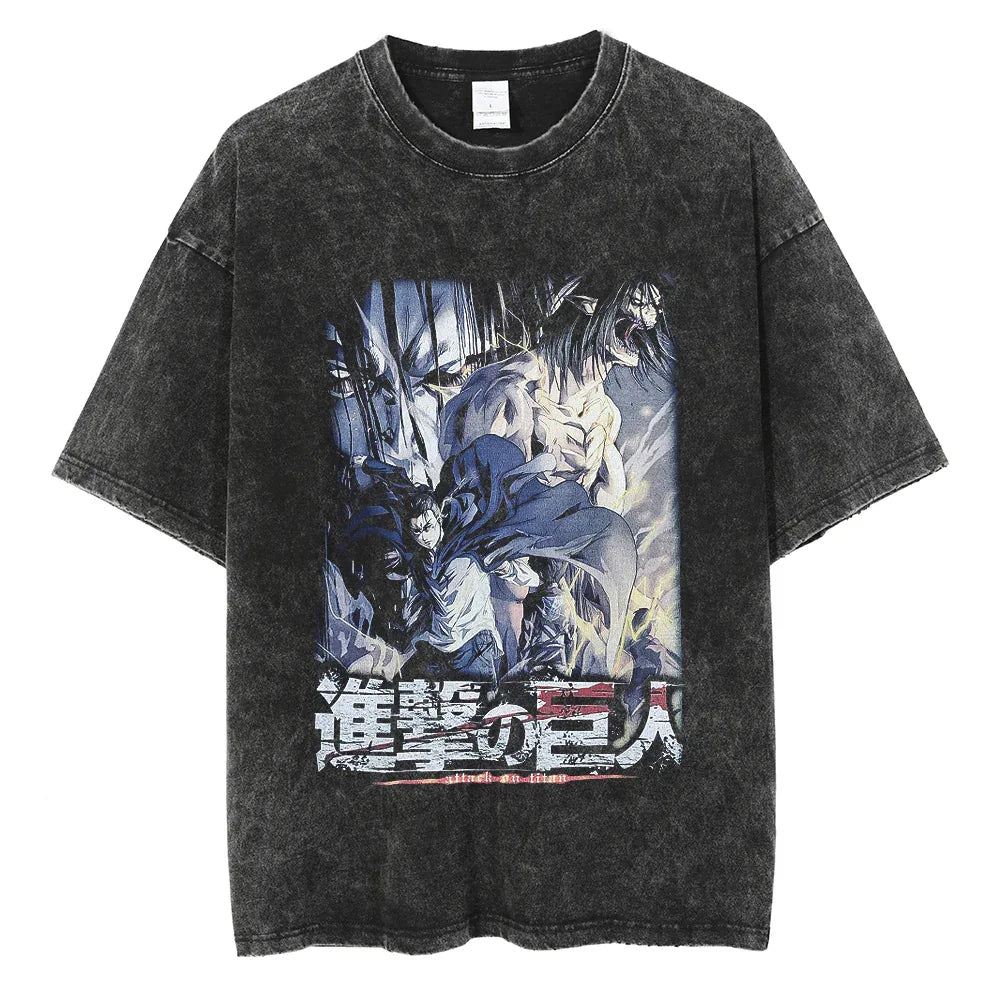 Attack On Titan Eren Yeager Shirt Vintage Style Anime Shirt