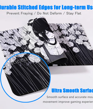 Chainsaw Man Reze Comic Style Mouse Pad Large Gaming Anime Desk Mat