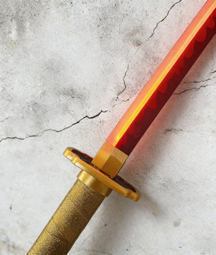 40in Demon Slayer Tsugikuni Yoriichi Katana LED Mist Original Sabre Cosplay Accessories Prop Wood Vapor Schwert Vapour Toy Gift