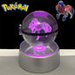Pokemon Zamazenta Figure 3D Crystal Ball Night Light Lamp