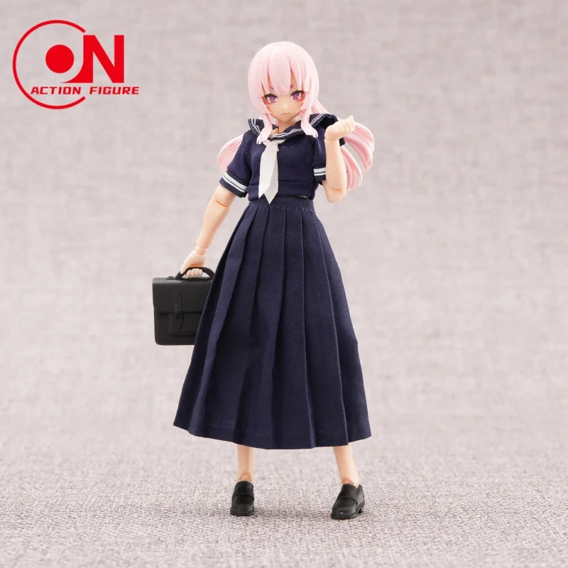1/12 Scale Cute School Sailor Uniform Set For 6-Inch Action Figures