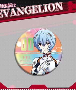 Evangelion Ayanami Rei Acrylic Stand Keychain & Double-Sided Badge Set