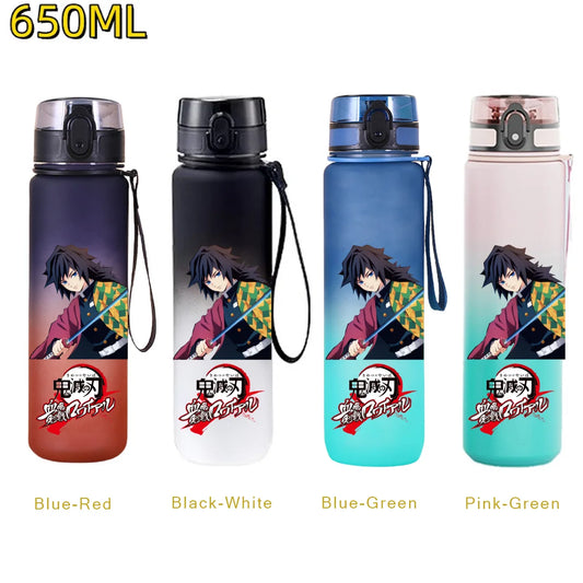 Demon Slayer Giyu Tomioka Water Bottle – 650ml Leakproof Gym Bottle