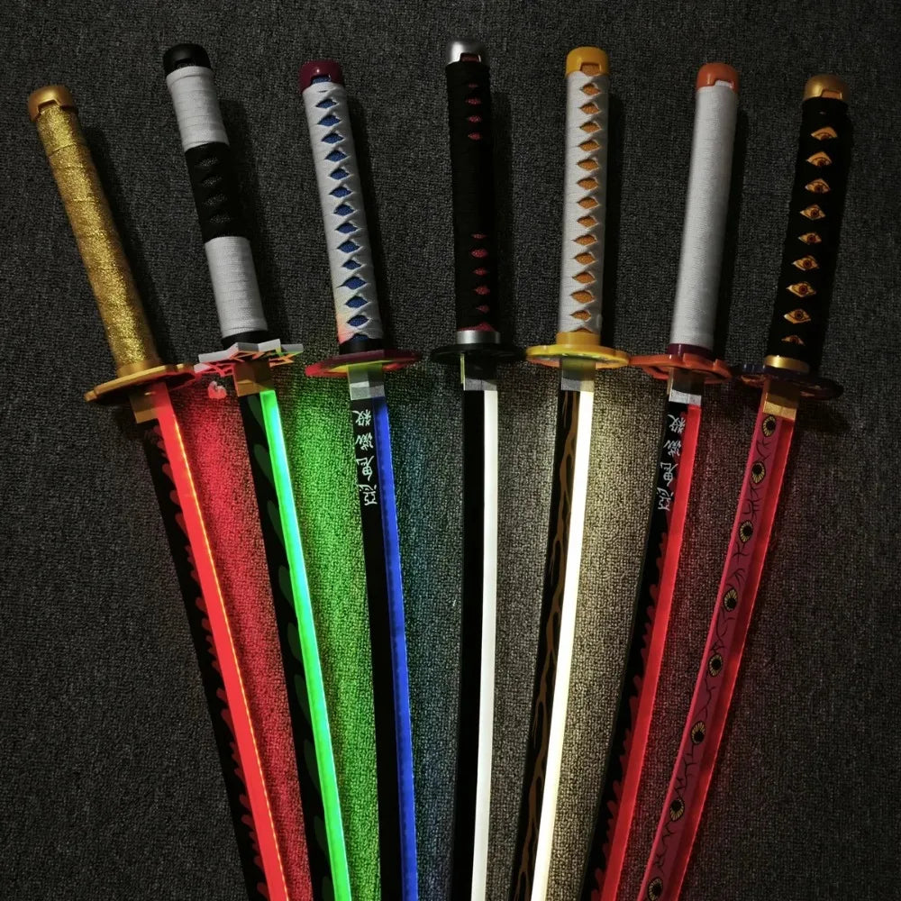 Demon Slayer LED Sword 1:1 Scale Anime Prop Replica Bamboo Sword