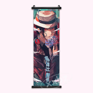 Demon Slayer Muzan Anime Poster Paint Style Scroll