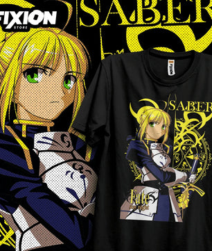 Fate Stay Night Saber Shirt - All Cotton Anime Graphic Tee