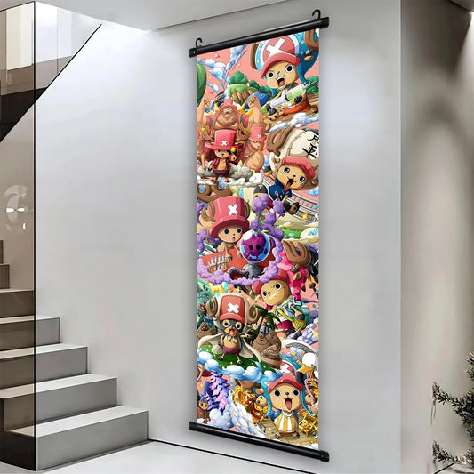 One Piece Tony Tony Chopper Canvas Poster Hanging Scroll Home Decor