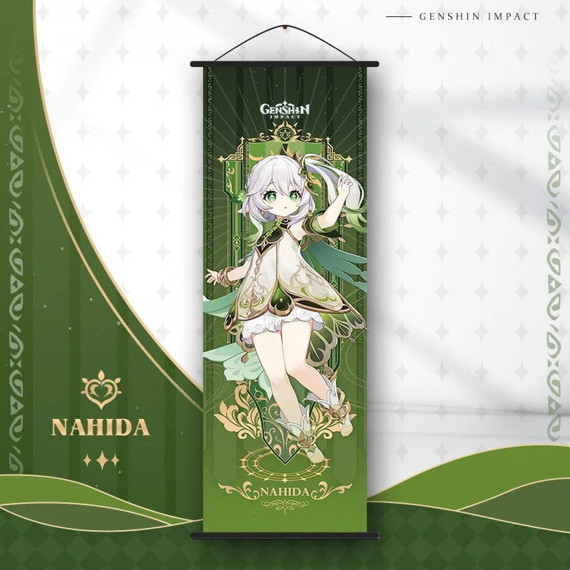 Genshin Impact Nahida Hanging Scroll Anime Poster