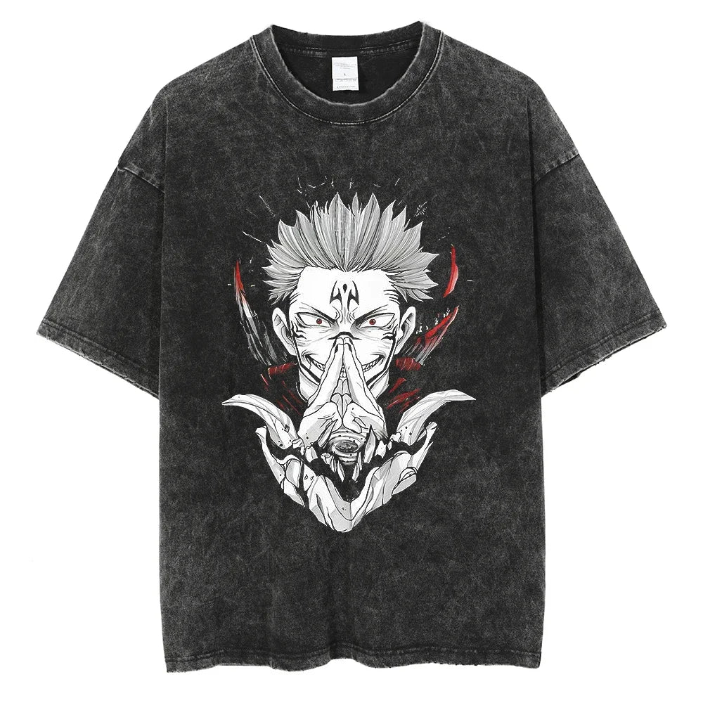 Jujutsu Kaisen Sukuna Shirt Oversized Anime Shirt Graphic