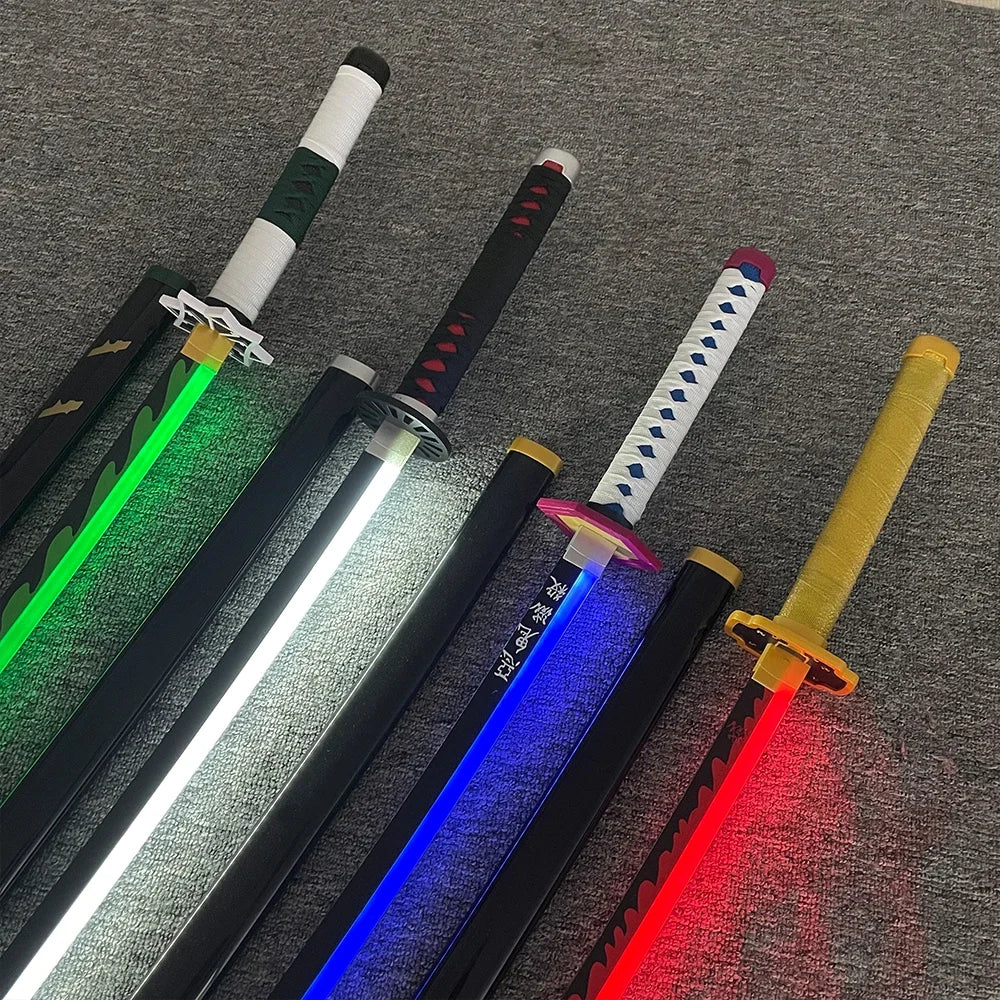 Demon Slayer LED Sword 1:1 Scale Anime Prop Replica Bamboo Sword
