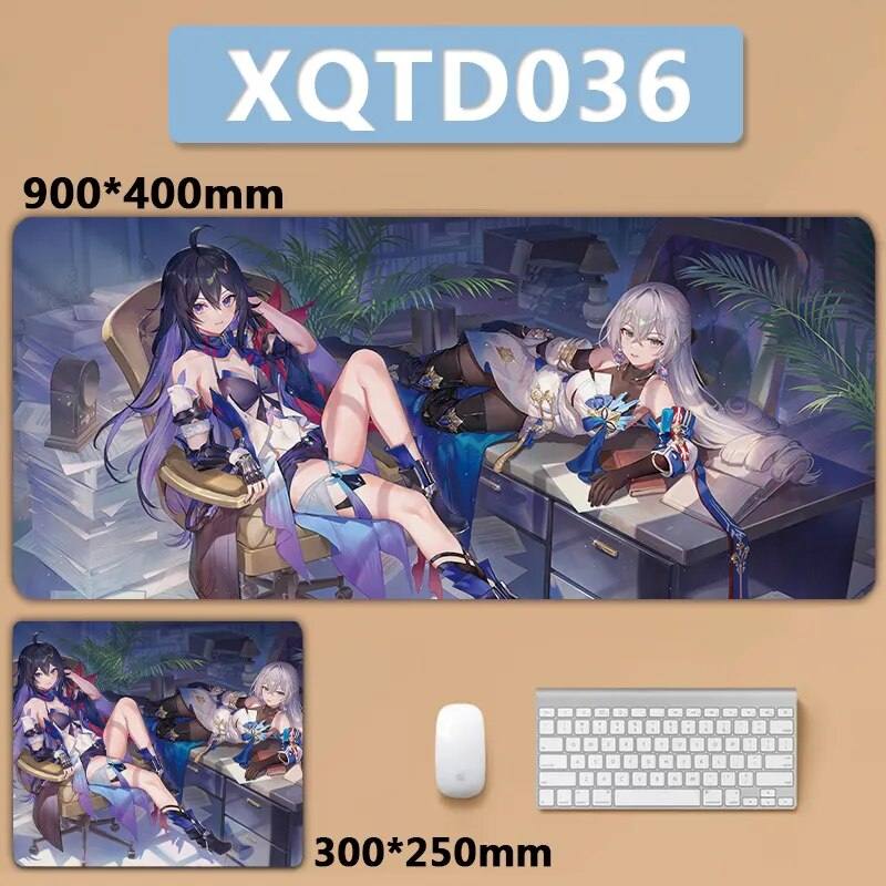 Honkai Star Rail Mouse Pad Seele Bronya Anime Mouse Desk Mat