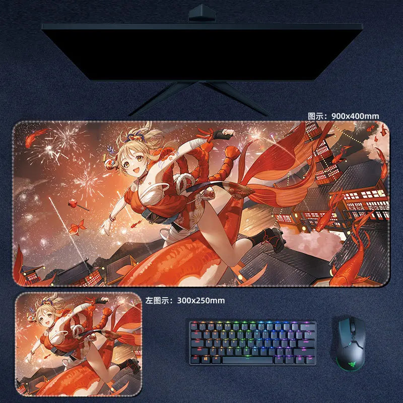 Genshin Impact Yoimiya Mouse Pad Anime Desk Mat