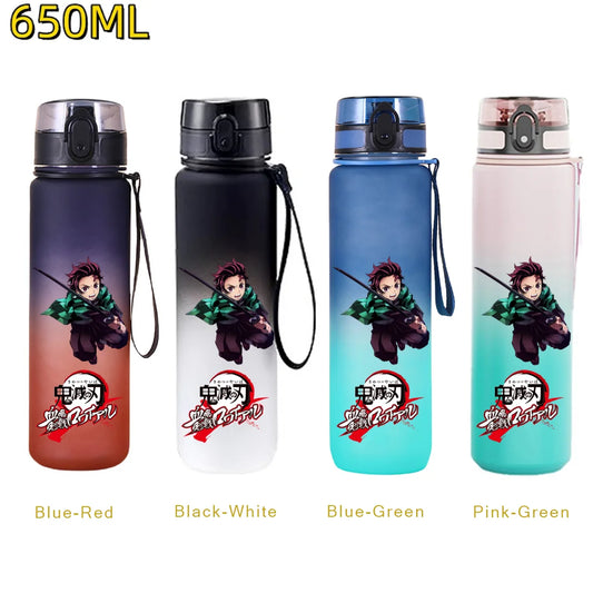 Demon Slayer Tanjiro Water Bottle – 650ml Leakproof Gym Bottle