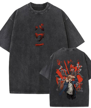 Chainsaw Man Power Shirt Vintage Oversized Style Anime Shirt