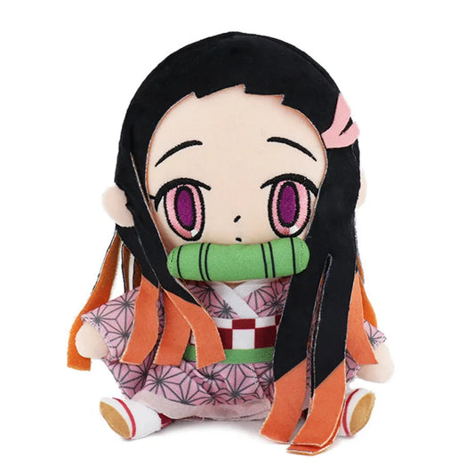 Demon Slayer Nezuko Cute Sitting Plush Figure 8-Inch Anime Plush