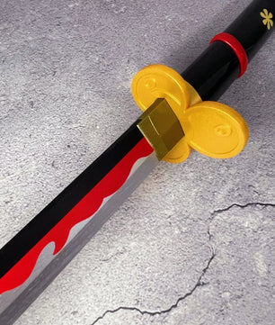 Roronoa Zoro Shusui Black-and-Red Katana 1:1 Scale Anime Prop Replica Sword