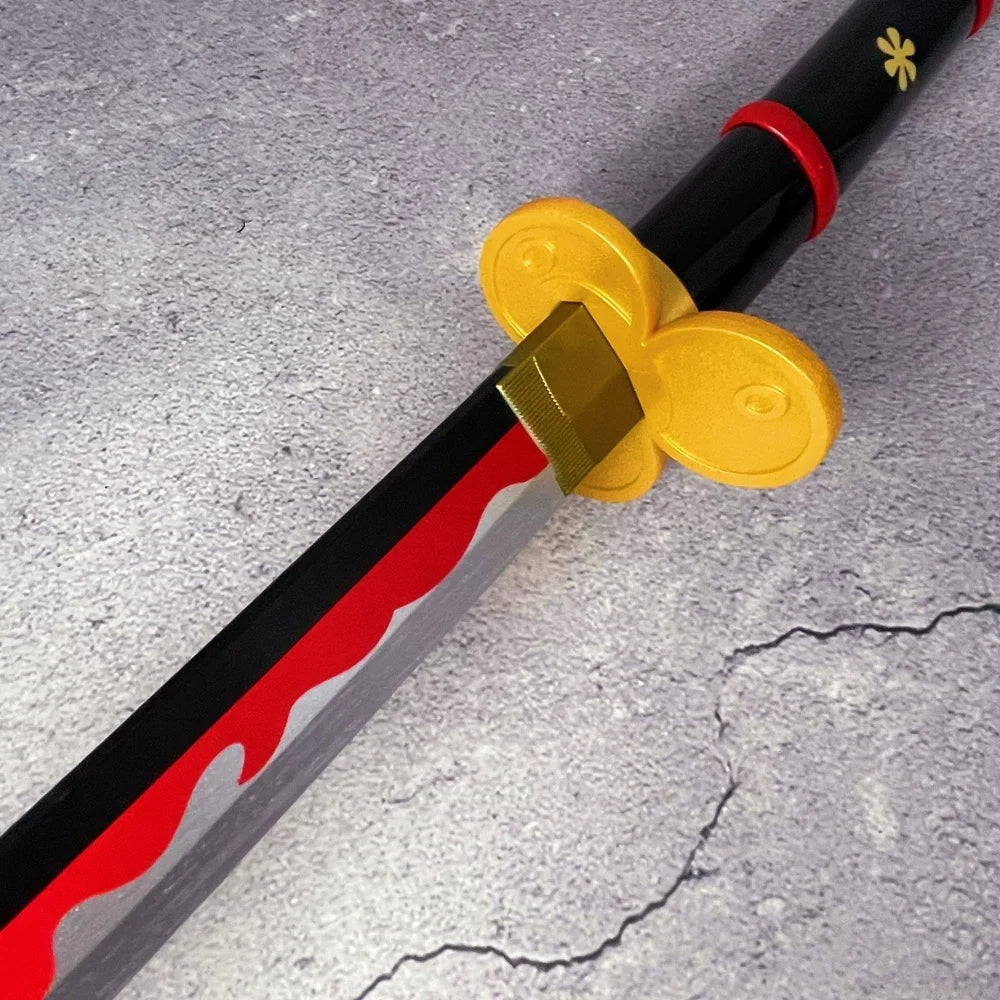 Roronoa Zoro Shusui Black-and-Red Katana 1:1 Scale Anime Prop Replica Sword
