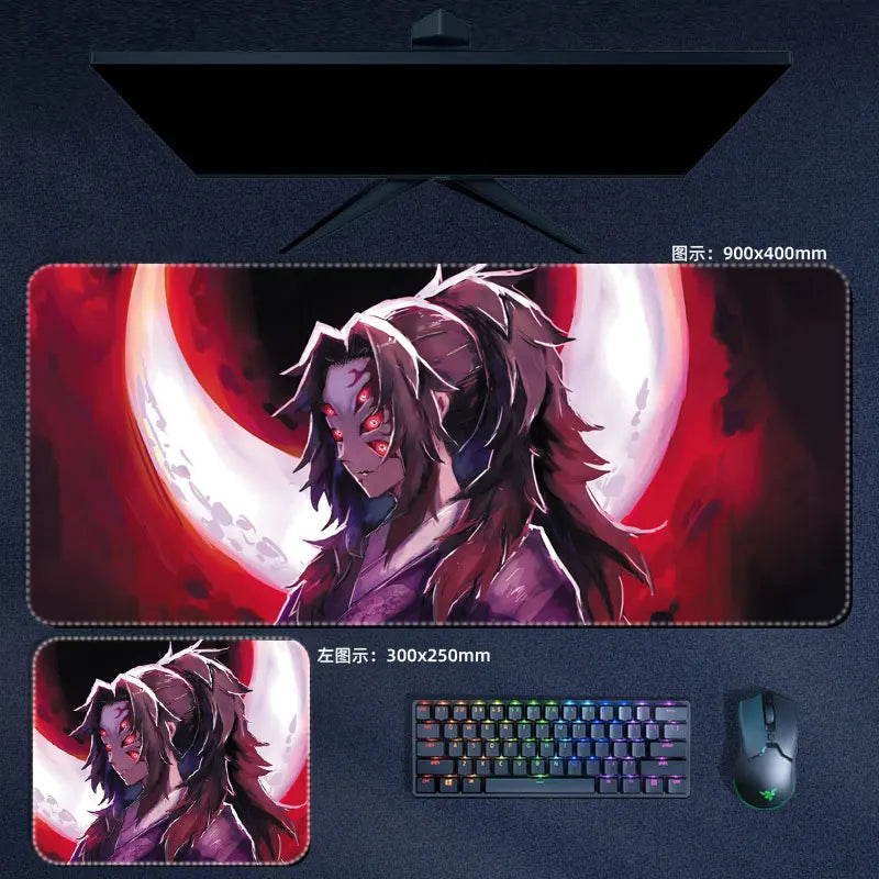 Demon Slayer Kokushibo Mouse Pad Anime Desk Mat