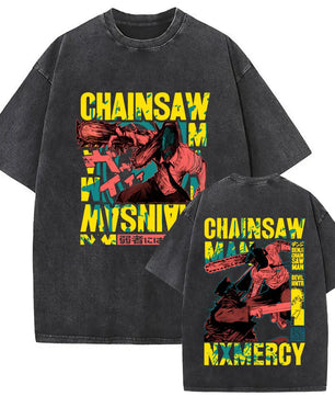 Chainsaw Man Denji Shirt Vintage Oversized Style Anime Shirt