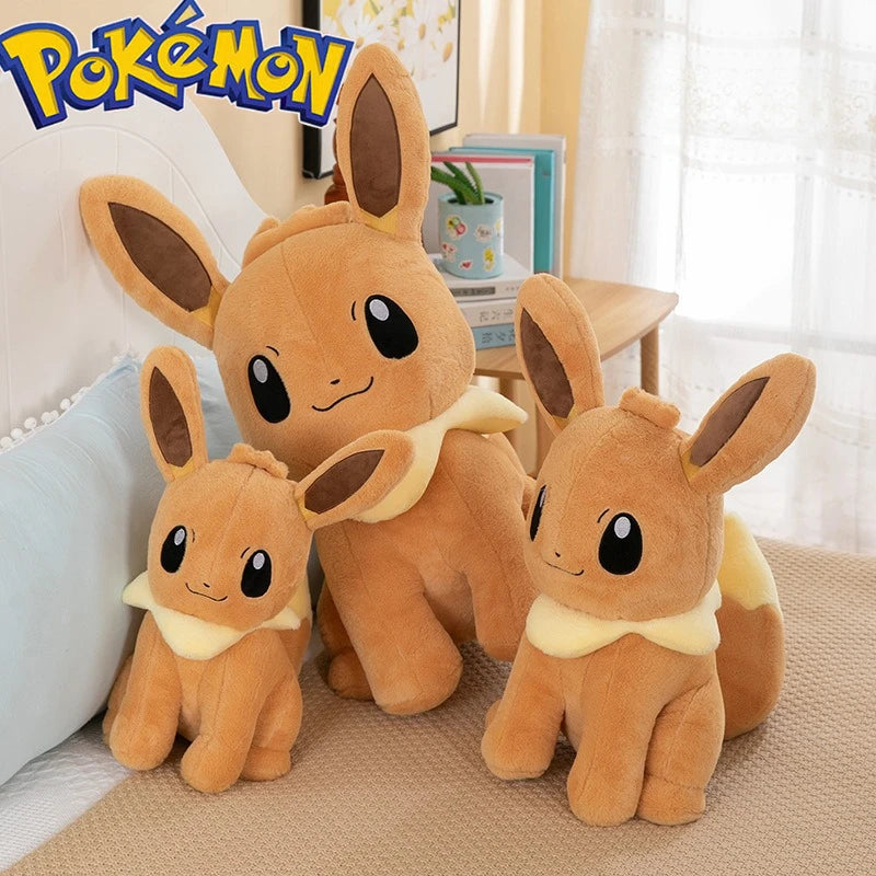 Pokemon Big Size Eevee Plush Sitting Smile (45cm / 55cm / 75cm)
