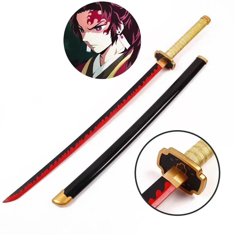 Demon Slayer Katana 1:1 Scale Anime Prop Replica Bamboo Sword