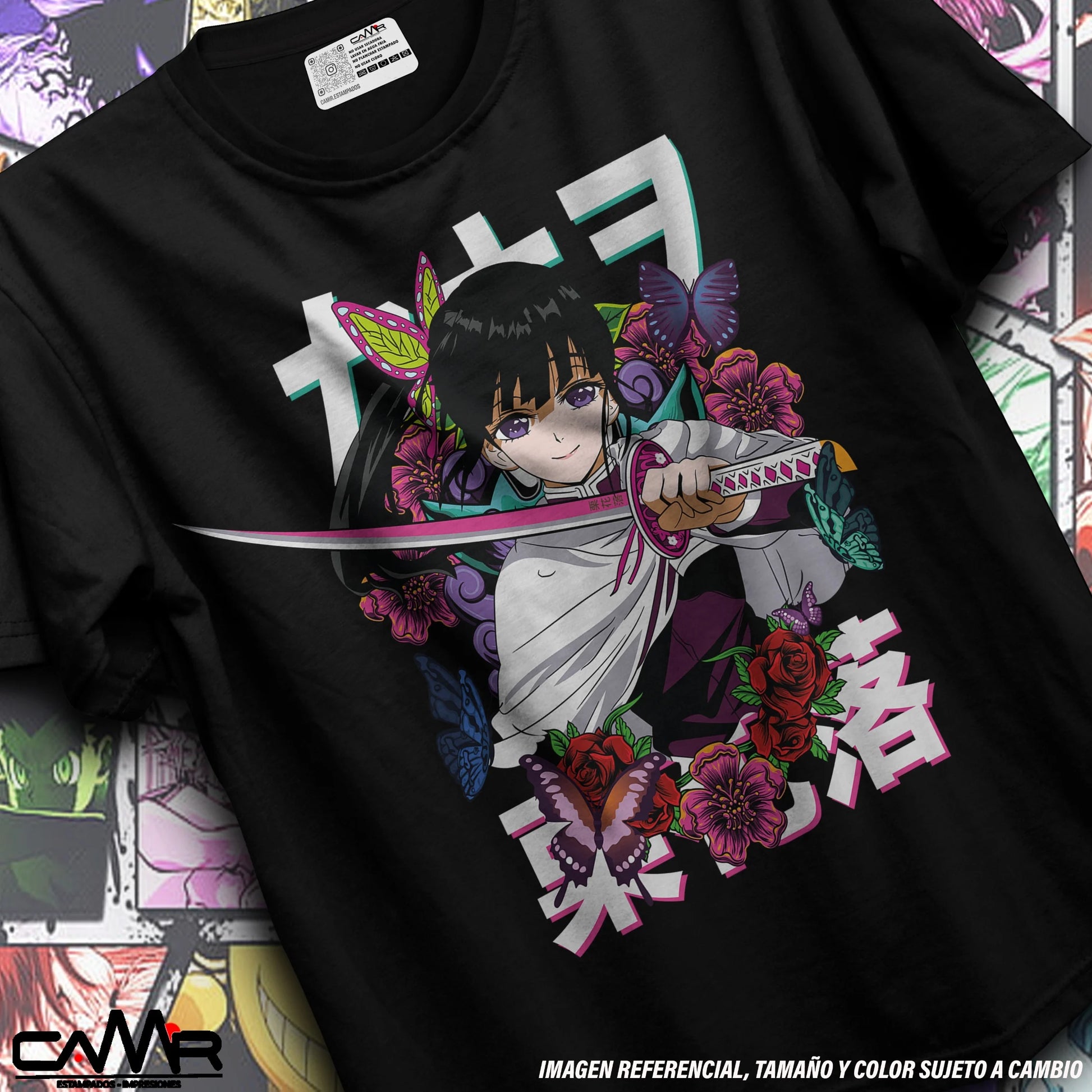 Demon Slayer Kanao Shirt - All Cotton Anime Graphic Tee