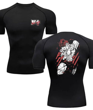 Baki Style Compression Shirt - Men's Fitness Anime Rash Guard