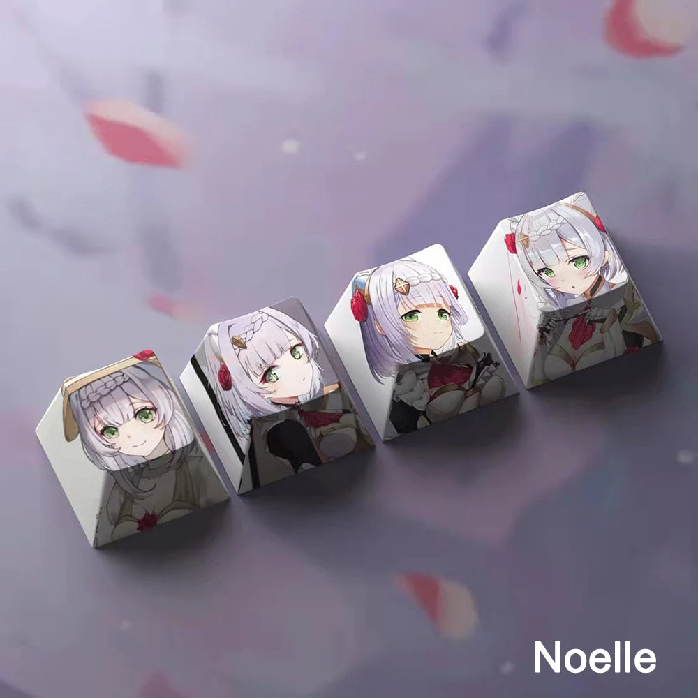 Genshin Impact Noelle Keycaps 4pc Sublimation R4 Cherry Profile