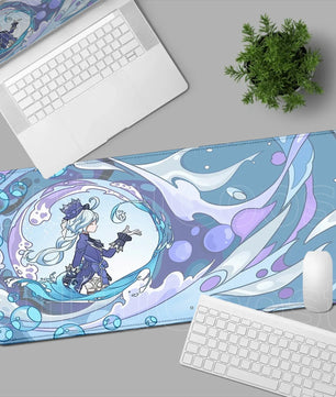 Genshin Impact Furina Large Mouse Pad - Gaming & Office Desk Mat