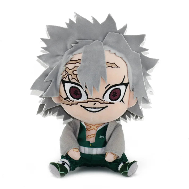 Demon Slayer Sanemi Cute Sitting Plush Figure 8-Inch Anime Plush
