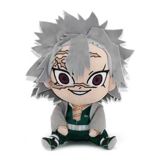 Demon Slayer Sanemi Cute Sitting Plush Figure 8-Inch Anime Plush