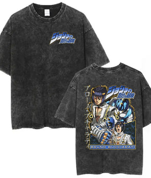 JoJo's Bizarre Adventure Bruno Shirt Vintage Style Pre-washed