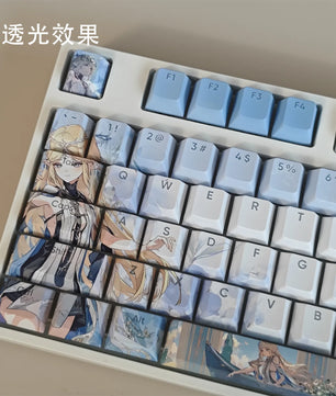 Wuthering Waves Cartethyia Keycaps 128 Keys Anime Keycaps