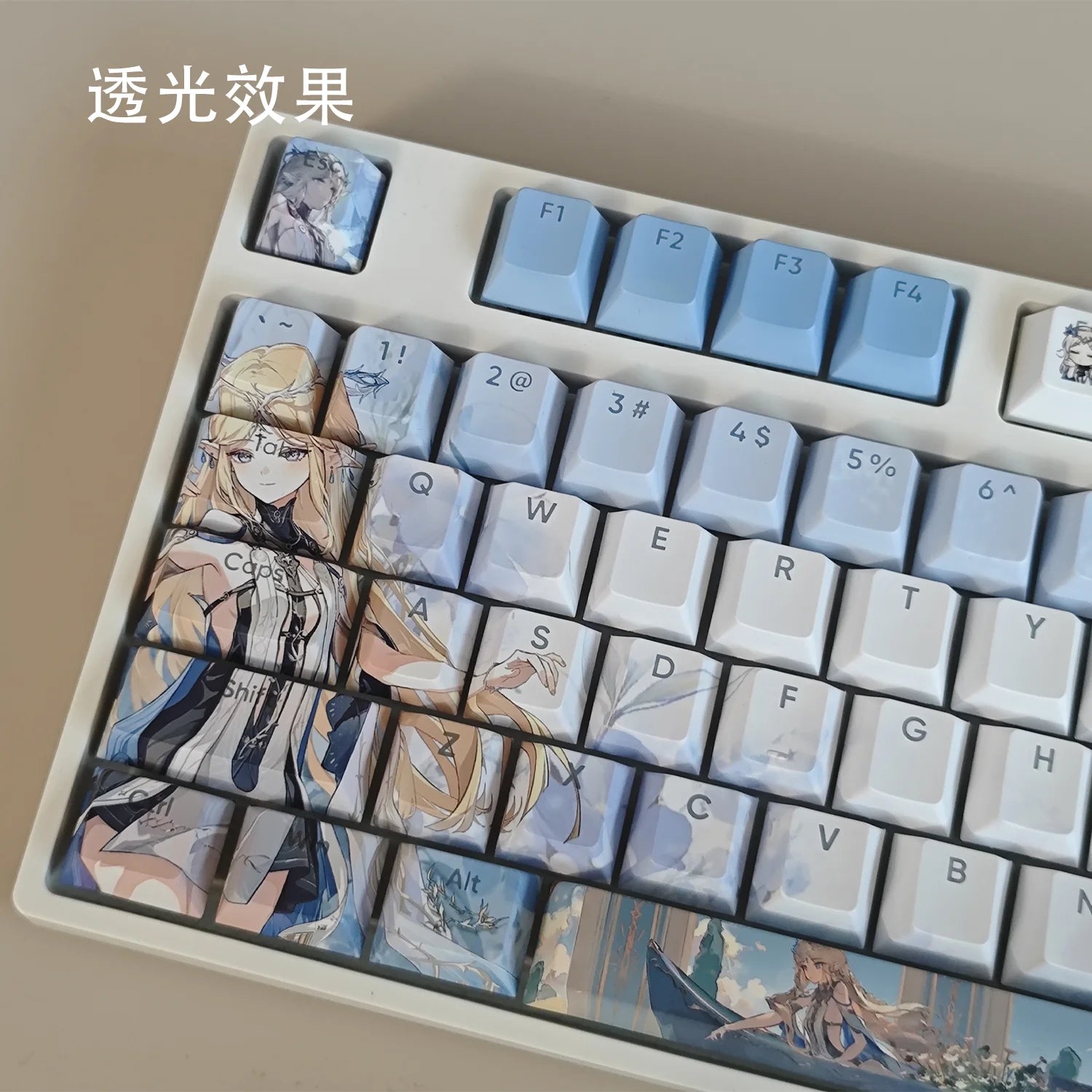 Wuthering Waves Cartethyia Keycaps 128 Keys Anime Keycaps