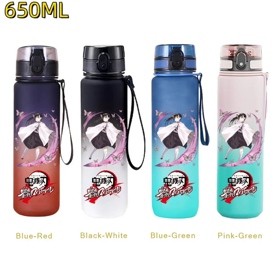 Demon Slayer Kanao Water Bottle – 650ml Leakproof Gym Bottle