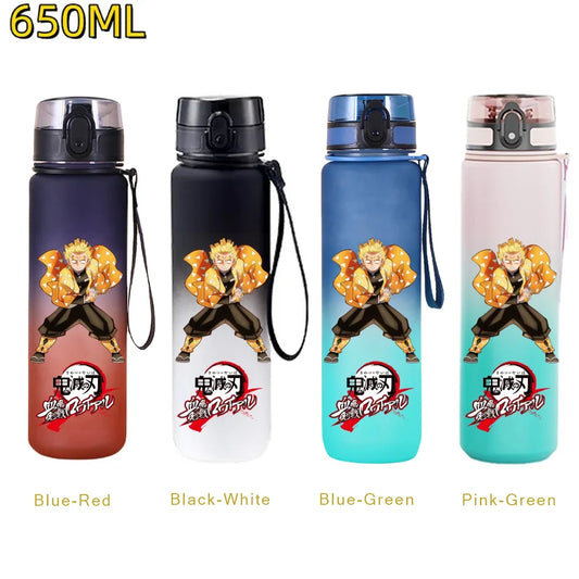 Demon Slayer Zenitsu Water Bottle – 650ml Leakproof Gym Bottle