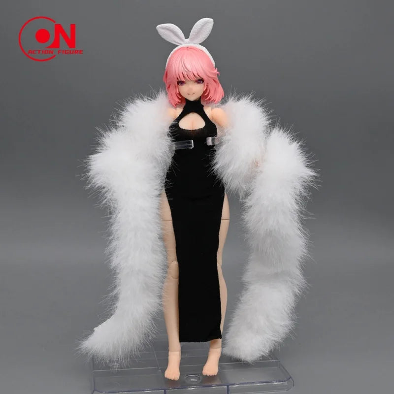 1/12 Scale Cheongsam Dress & Shawl For 6-Inch Female Action Figures