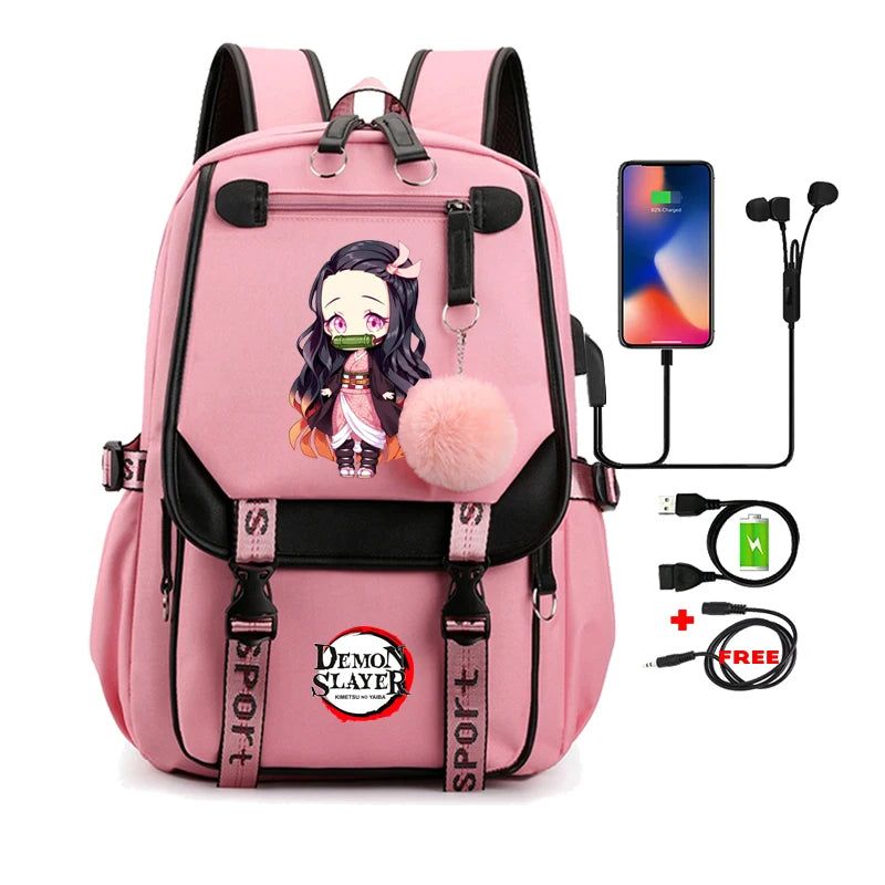 Demon Slayer Nezuko Backpack Anime Bookbag