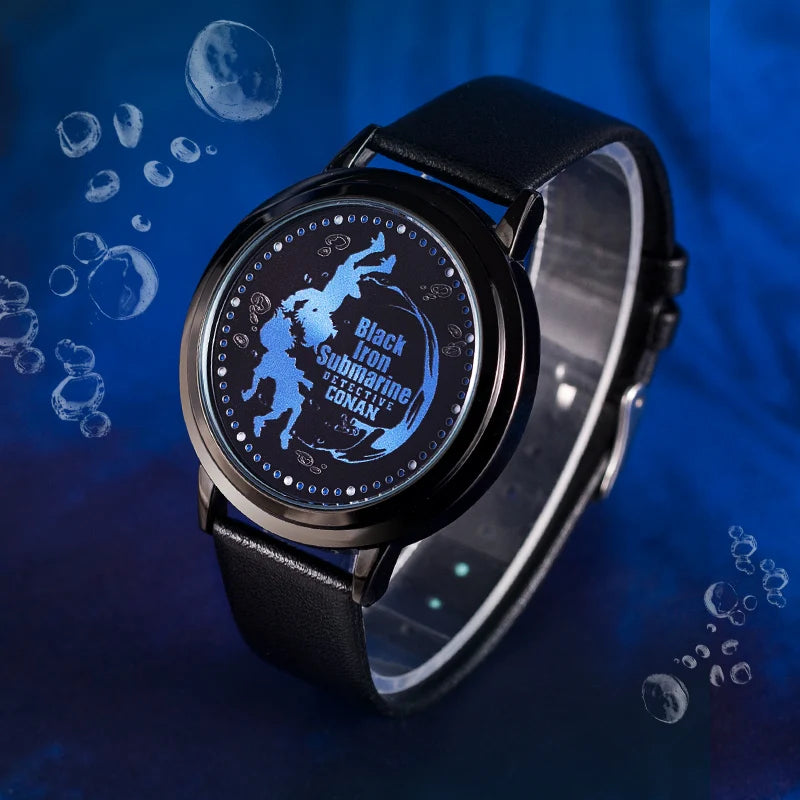 Detective Conan Black Iron Submarine LED Anime Watch