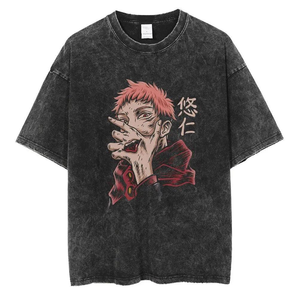 Jujutsu Kaisen Shirt Yuji Itadori Sukuna Oversized Anime Shirt