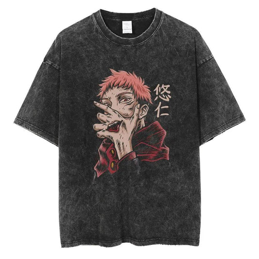 Jujutsu Kaisen Shirt Yuji Itadori Sukuna Oversized Anime Shirt