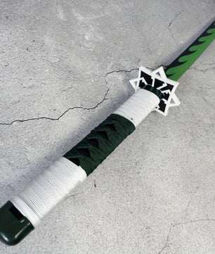 Demon Slayer Sanemi Shinazugawa Nichirin Katana 1:1 Scale Anime Prop Replica Bamboo Sword