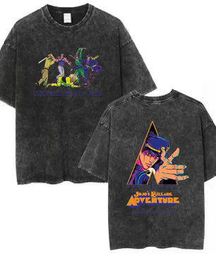 JoJo's Bizarre Adventure Josuke Shirt Vintage Style Pre-washed