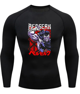Berserk Guts Long Sleeve Compression Shirt - Men's Workout Gym Shirt